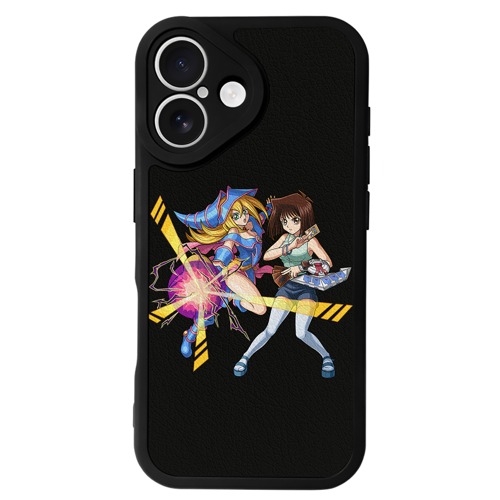 （画像用） 遊☆戯☆王 Yu-Gi-Oh! 【iPhone 16シリーズ対応】シリコンスマホケース（レザー調） 材質：シリコン